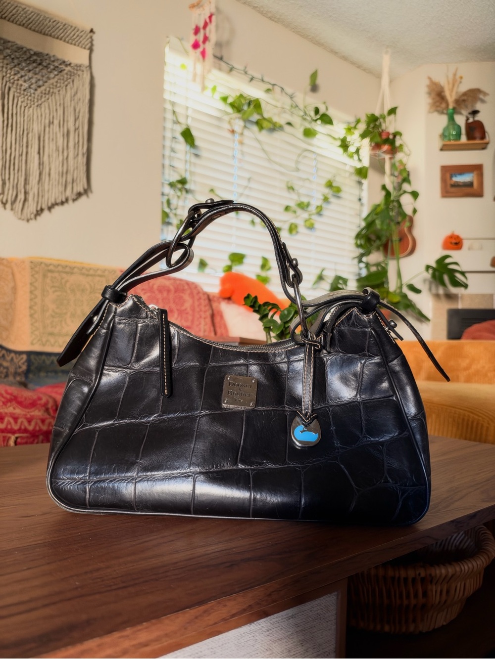 Dooney & Bourke Black Leather Vintage Shoulder Bag